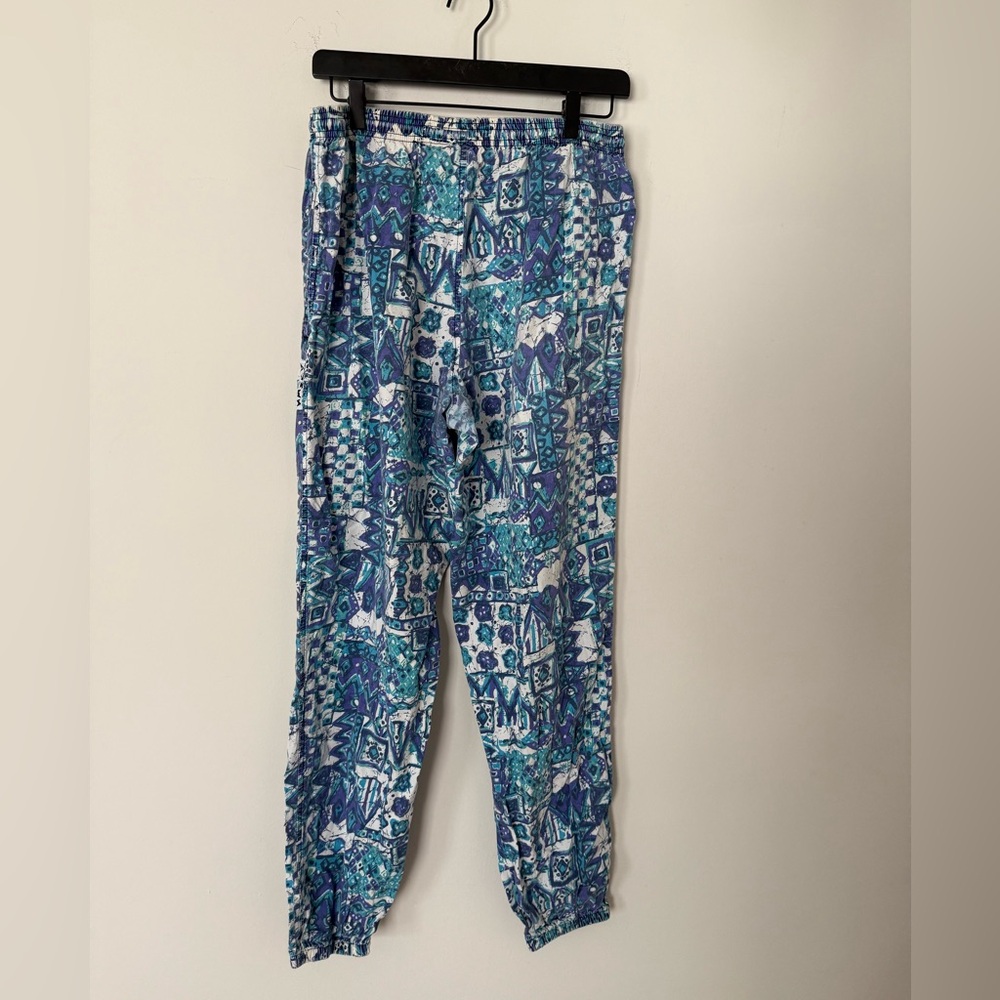 Vintage 80s 90s Dunes Pacific Beach Patterned Men’s Drop Crotch Hammer Pants
